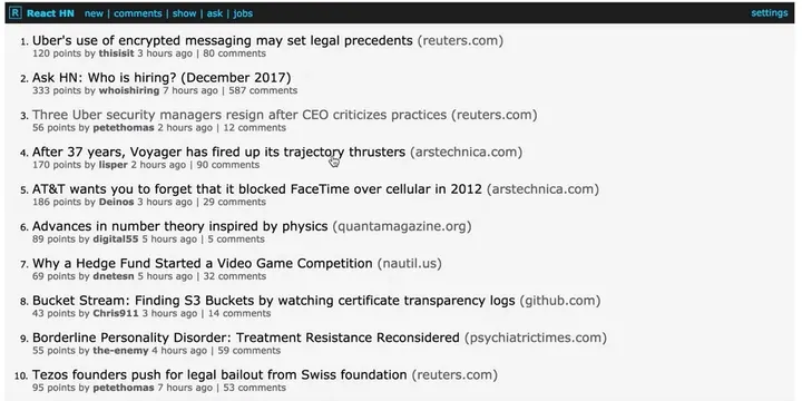 Hacker News Clone
